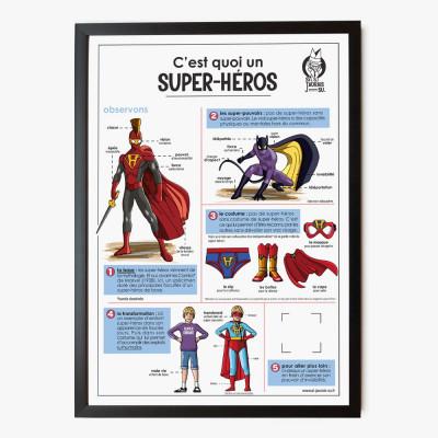 affiche pédagogique super héro